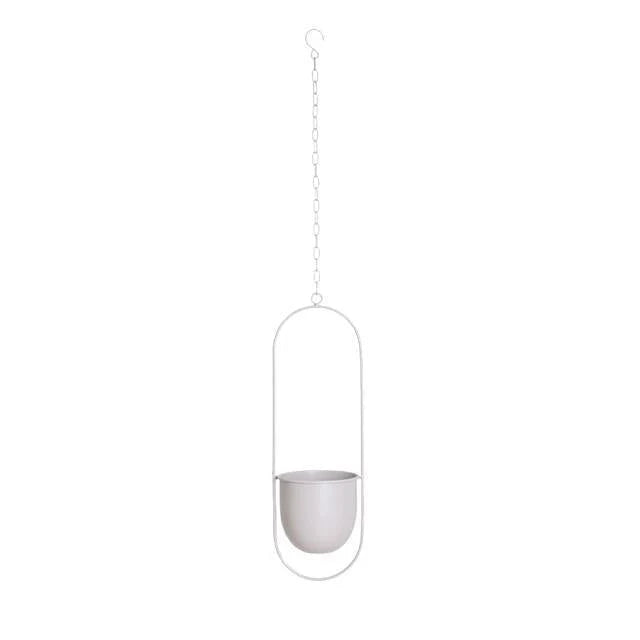 Hanging Plant Holder Halo-Shaped Metal Indoor & Outdoor