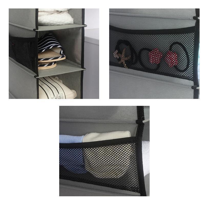 Hanging Shoe Organizer 10 Compartments Breathable Fabric