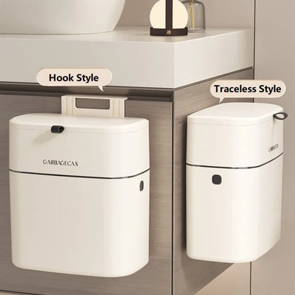 Hanging Trash Bin Space-Saving 2.64 Gallon Capacity
