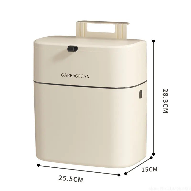 Hanging Trash Bin Space-Saving 2.64 Gallon Capacity