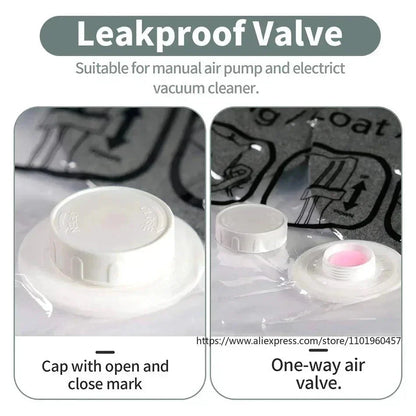 Hanging Vacuum Storage Bags Space-Saving 3-Pack