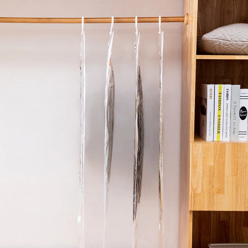 Hanging Vacuum Storage Bags Space-Saving Wrinkle-Free Five-Loop Functional