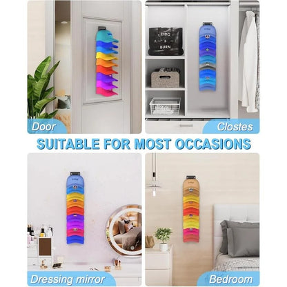 Hat Organizer Wall-Mounted Holds Up to 9 Caps 2 Pack