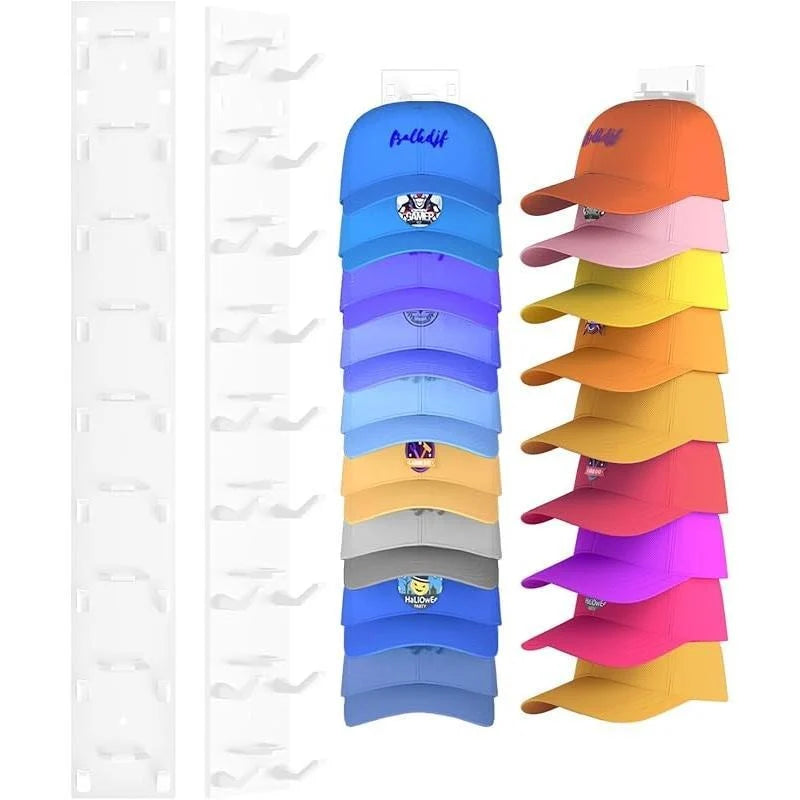 Hat Organizer Wall-Mounted Holds Up to 9 Caps 2 Pack