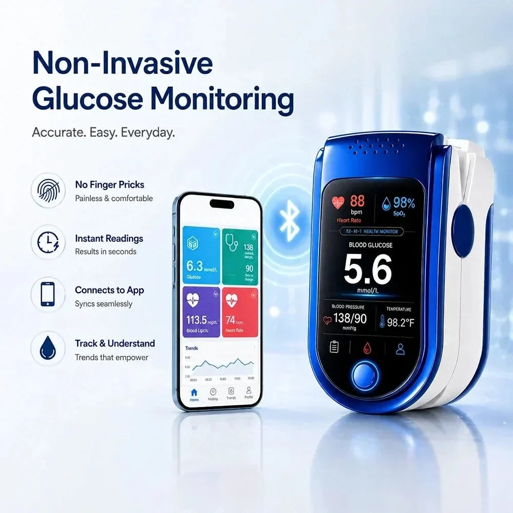 Health Monitor Non-Invasive Clear Display Reading History