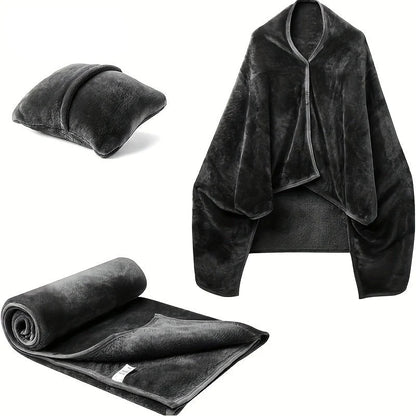 Heated Blanket 2-in-1 Convertible Pillow Portable Button Closure