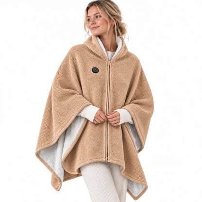 Heated Blanket Shawl USB-Powered Oversized Fit Back & Shoulder Warmth