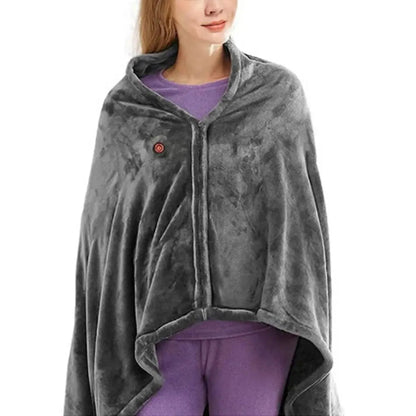 Heated Fleece Blanket USB-Powered & Adjustable Heat