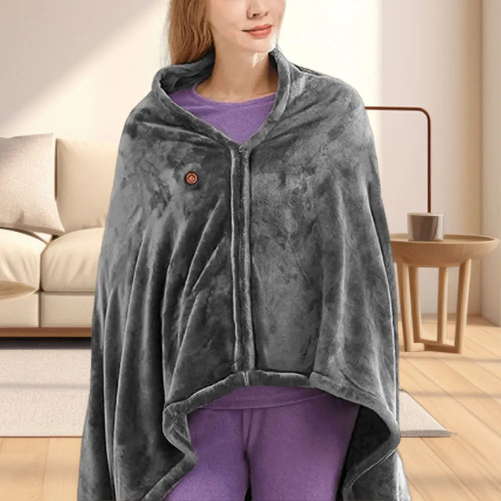 Heated Fleece Blanket USB-Powered & Adjustable Heat