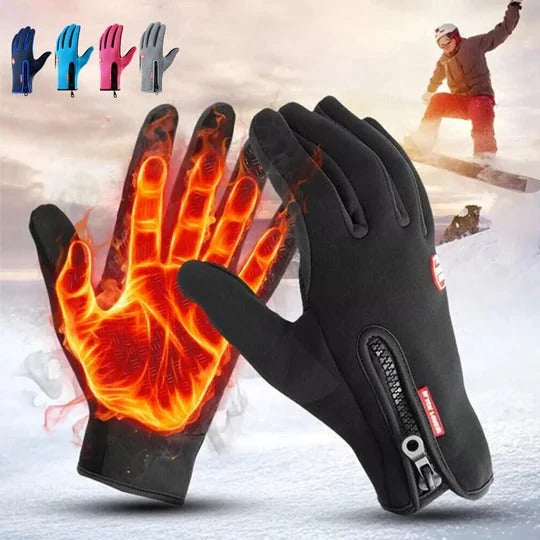 Heated Gloves 3 Heat Levels Waterproof Touchscreen Non-Slip Palm