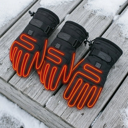 Heated Gloves Rechargeable Fleece-Lined Touchscreen & Grip