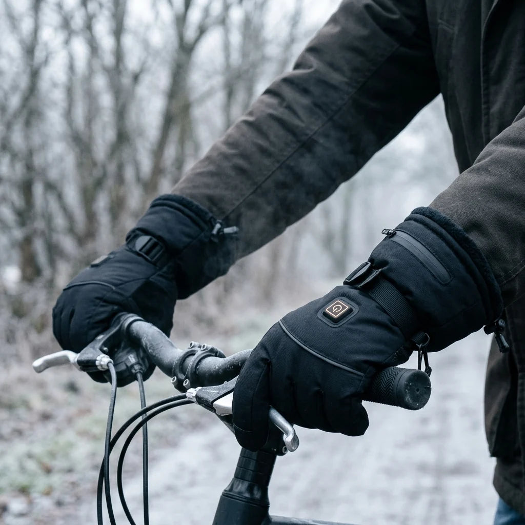 Heated Gloves Rechargeable Fleece-Lined Touchscreen & Grip