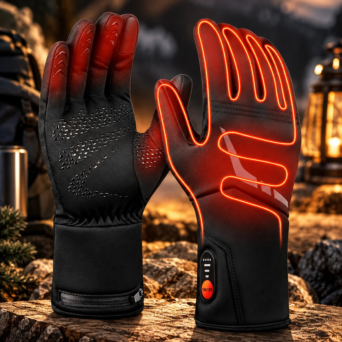 Heated Gloves Rechargeable Waterproof Touchscreen