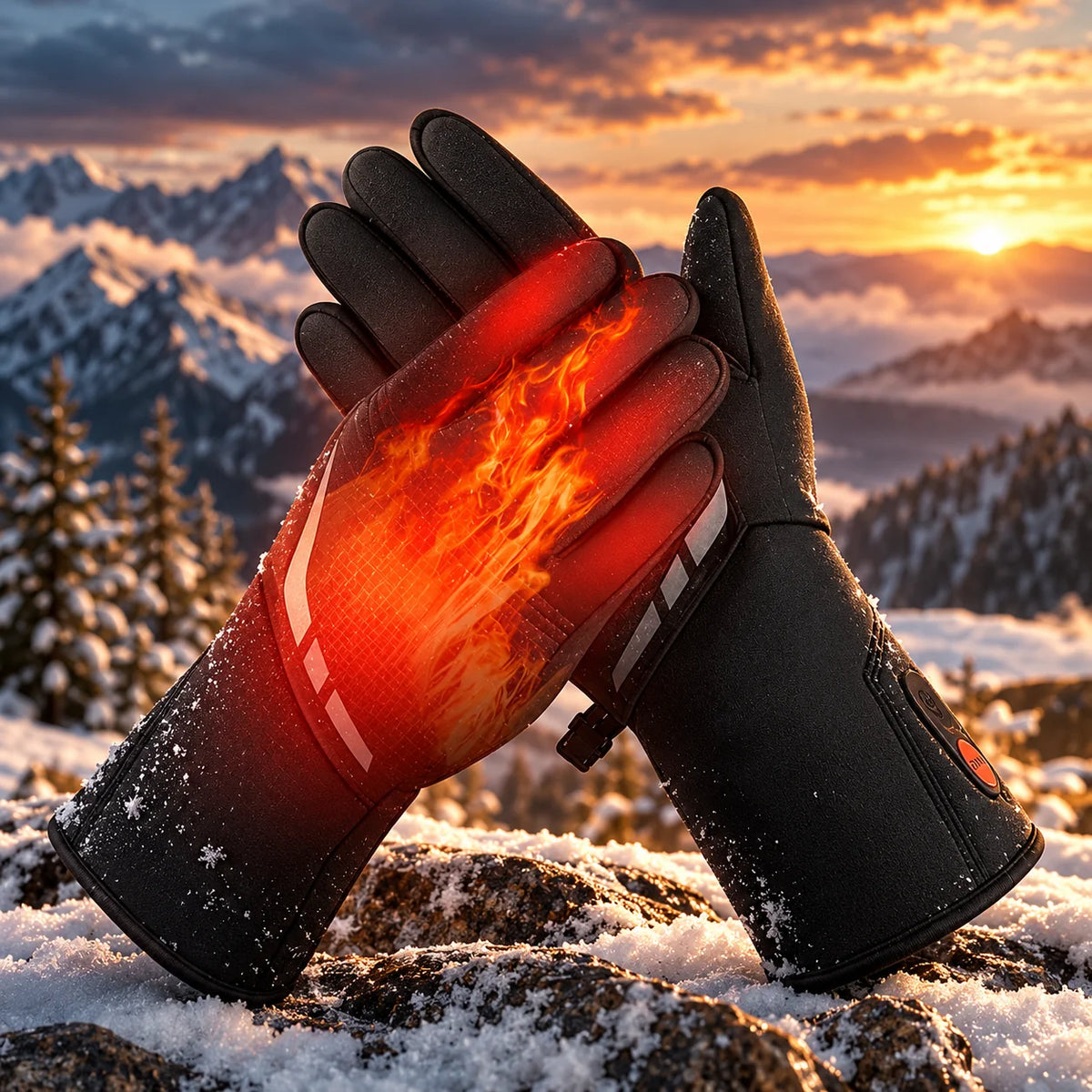 Heated Gloves Rechargeable Waterproof Touchscreen