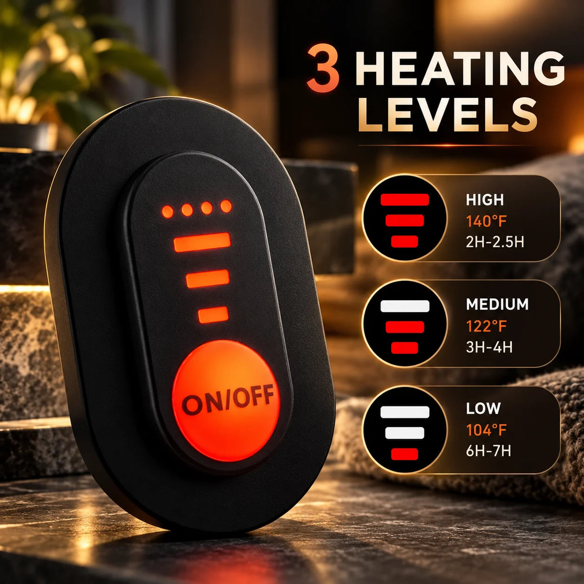 Heated Gloves Rechargeable Waterproof Touchscreen