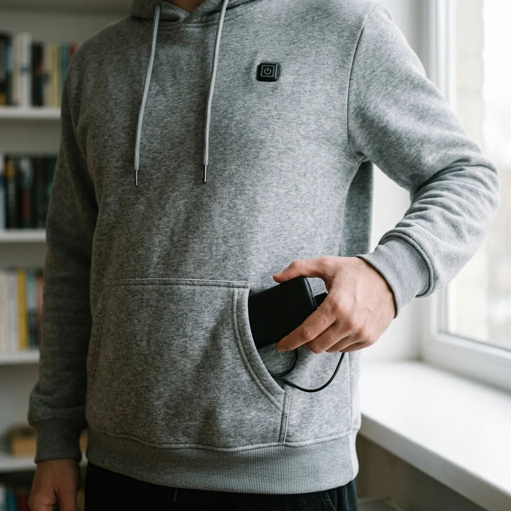 Heated Hoodie USB Powered 3 Heat Settings Unisex Fit
