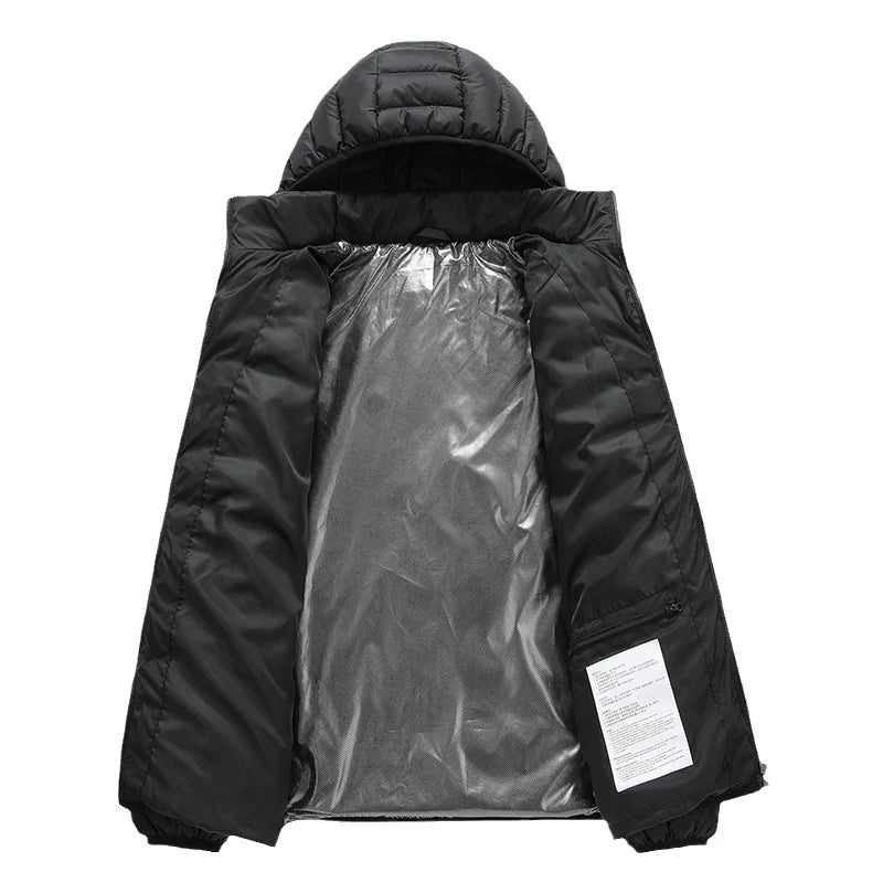 Heated Jacket Quilted Hooded 21-Zone Heating Windproof Surface