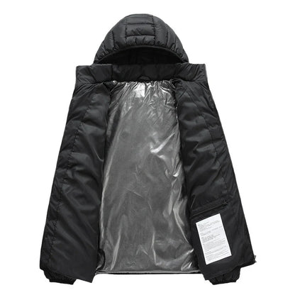 Heated Jacket Quilted Hooded 21-Zone Heating Windproof Surface