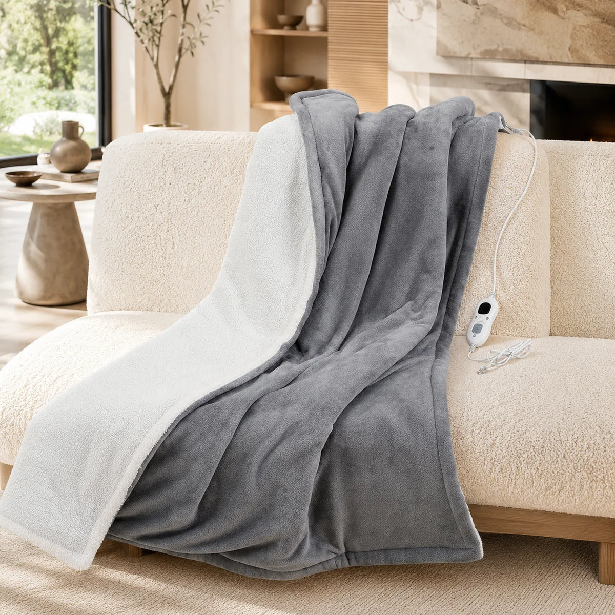 Heated Shawl & Knee Wrap Flannel-Lined 3 Heat Settings