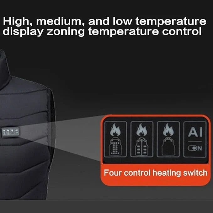 Heated Vest USB Rechargeable Multi-Zone Heating