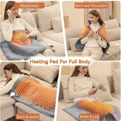 Heating Pad Extra-Large 32 × 24 Inch Six Heat Settings Auto Shutoff