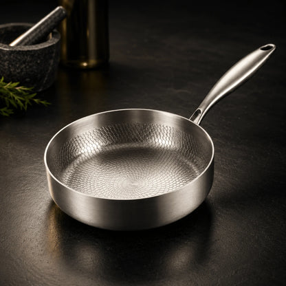 High-Wall Pan Hammered Titanium Natural Non-Stick Induction-Ready