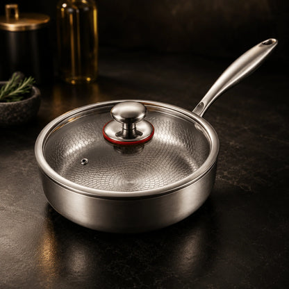 High-Wall Pan Hammered Titanium Natural Non-Stick Induction-Ready