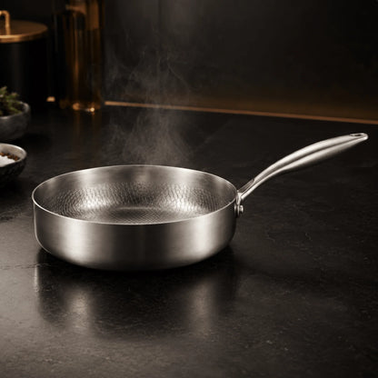 High-Wall Pan Hammered Titanium Natural Non-Stick Induction-Ready