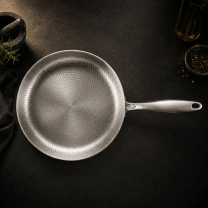 High-Wall Pan Hammered Titanium Natural Non-Stick Induction-Ready