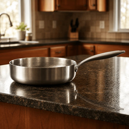 High-Wall Pan Hammered Titanium Natural Non-Stick Induction-Ready