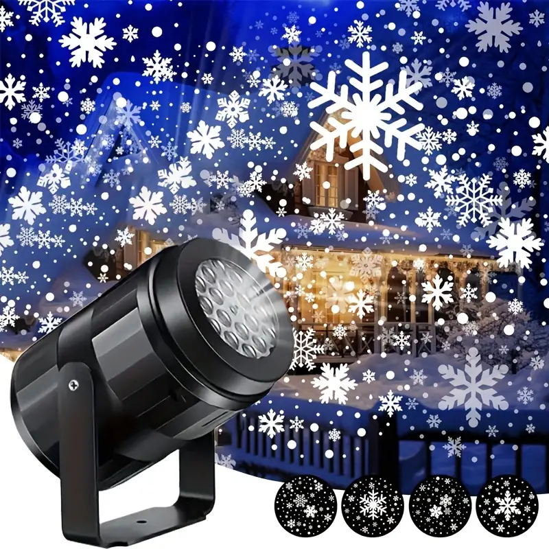 Holiday Projector Moving Snowflake LED Indoor & Outdoor