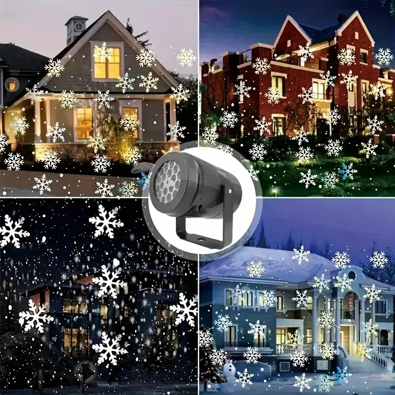 Holiday Projector Moving Snowflake LED Indoor & Outdoor