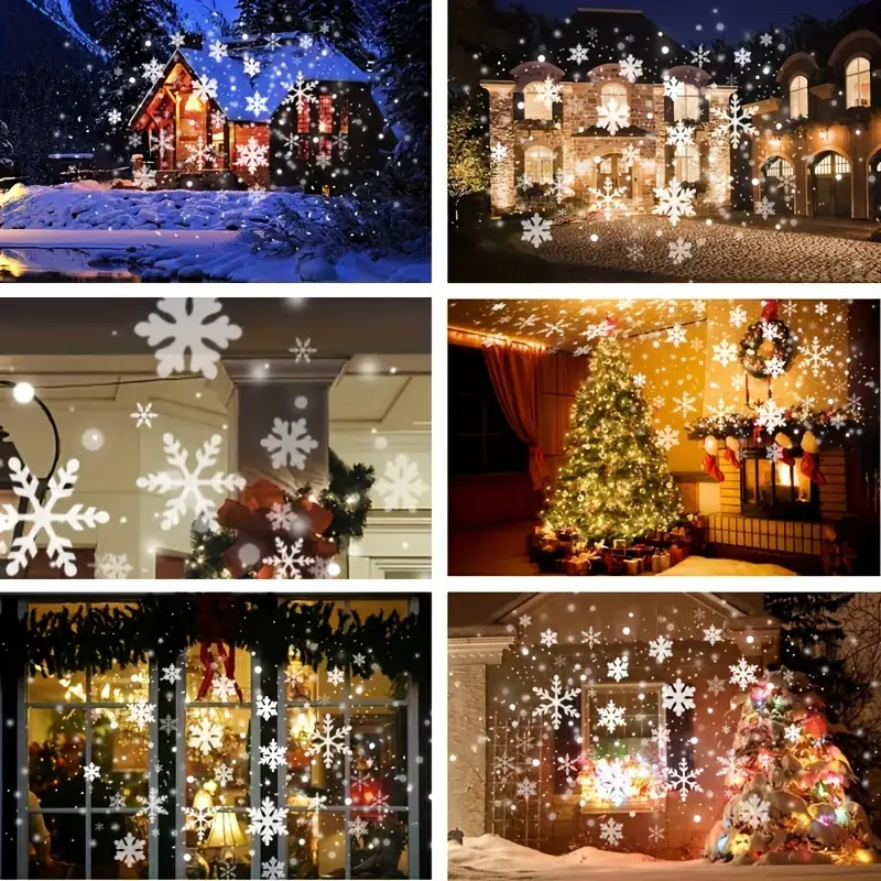 Holiday Projector Moving Snowflake LED Indoor & Outdoor
