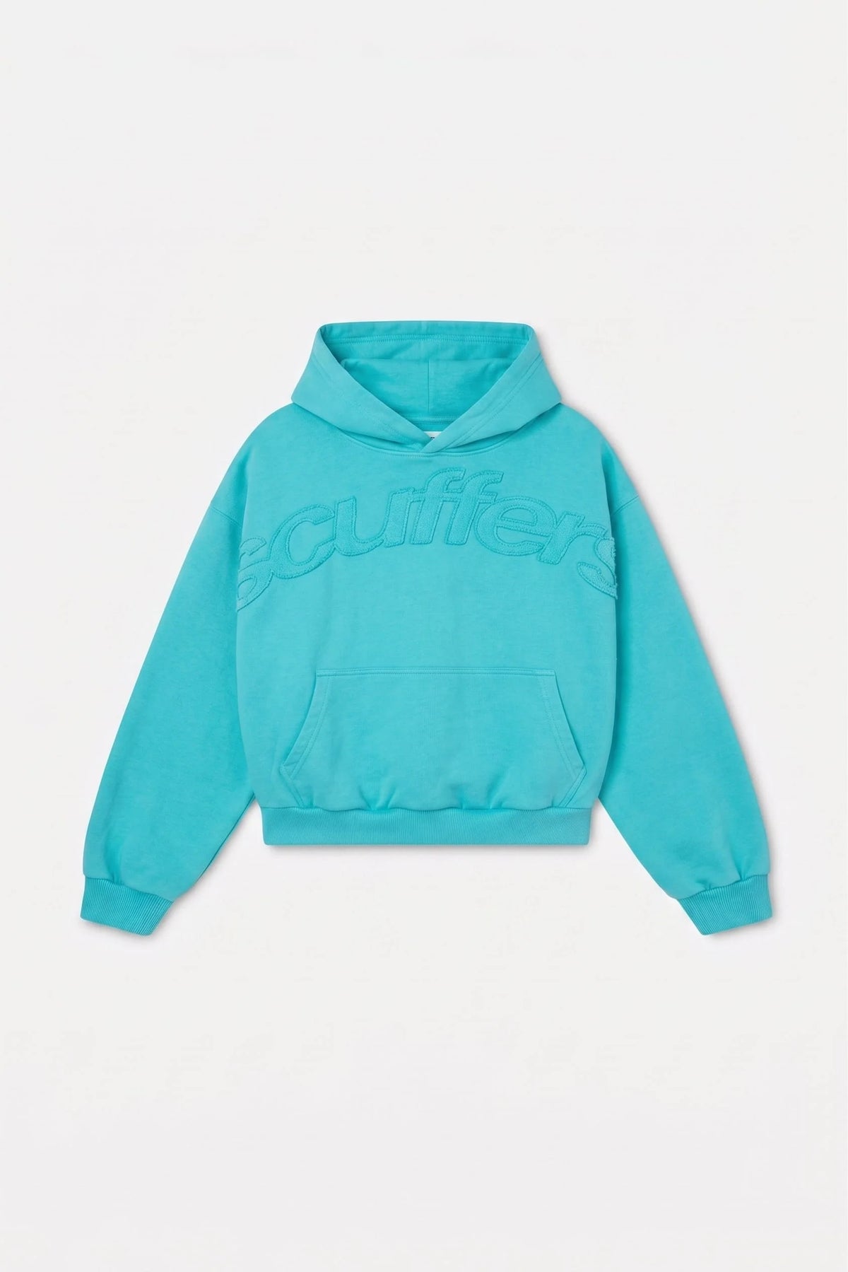 Hoodie Brushed Fleece Relaxed Fit Raw-Edge Detail