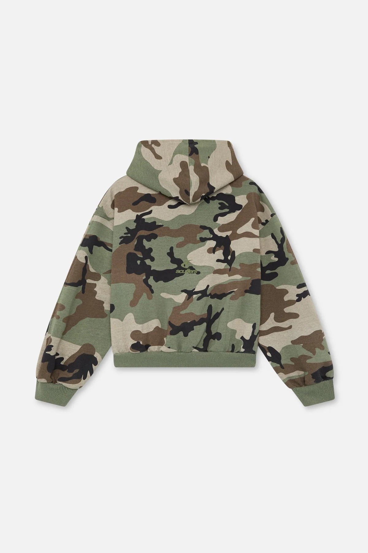 Hoodie Brushed Fleece Relaxed Fit Raw-Edge Detail