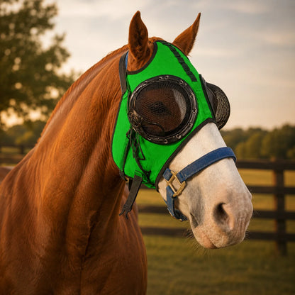 Horse Blinder Hood Quarter Cup Stretch Fabric & Velcro