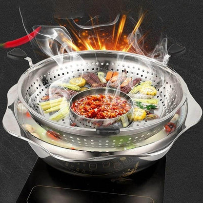 Hot Pot 360° Rotating Stainless Steel Dual-Flavor