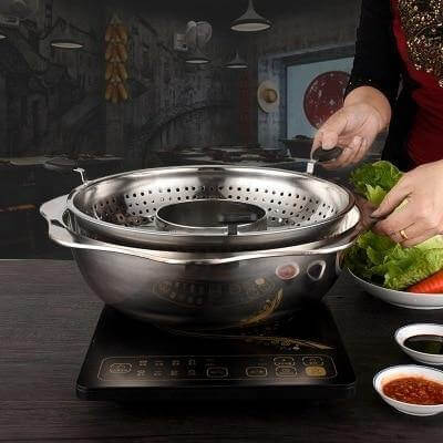 Hot Pot 360° Rotating Stainless Steel Dual-Flavor