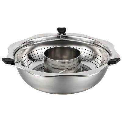 Hot Pot 360° Rotating Stainless Steel Dual-Flavor