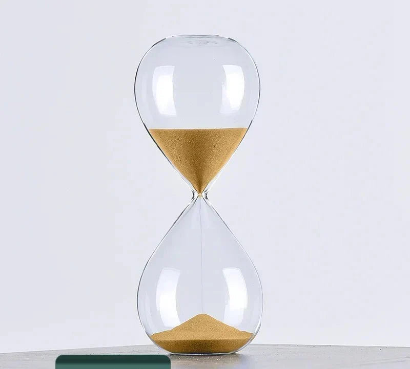 Hourglass Timer Elegant Glass & Fine Sand 5-60 Min
