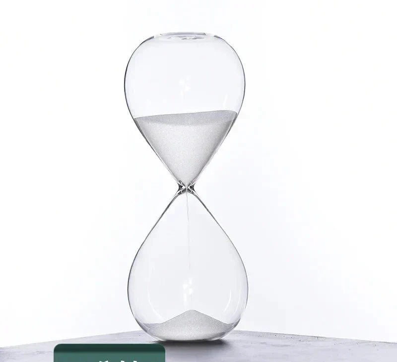 Hourglass Timer Elegant Glass & Fine Sand 5-60 Min