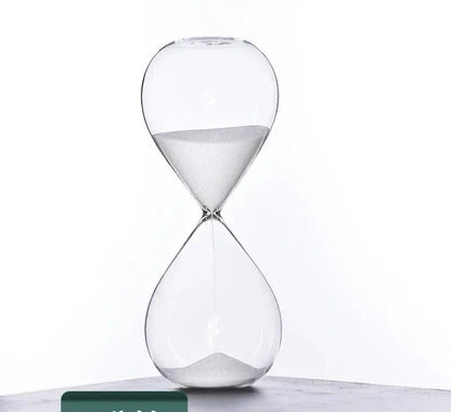 Hourglass Timer Elegant Glass & Fine Sand 5-60 Min