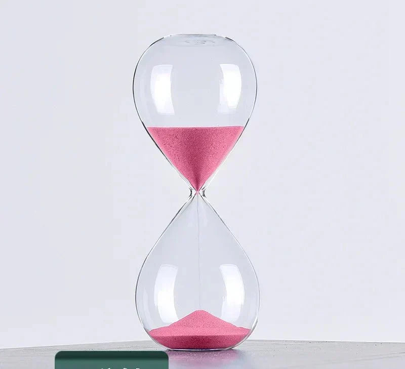 Hourglass Timer Elegant Glass & Fine Sand 5-60 Min
