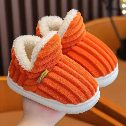 House Slippers Plush Lining & Textured Rubber Sole