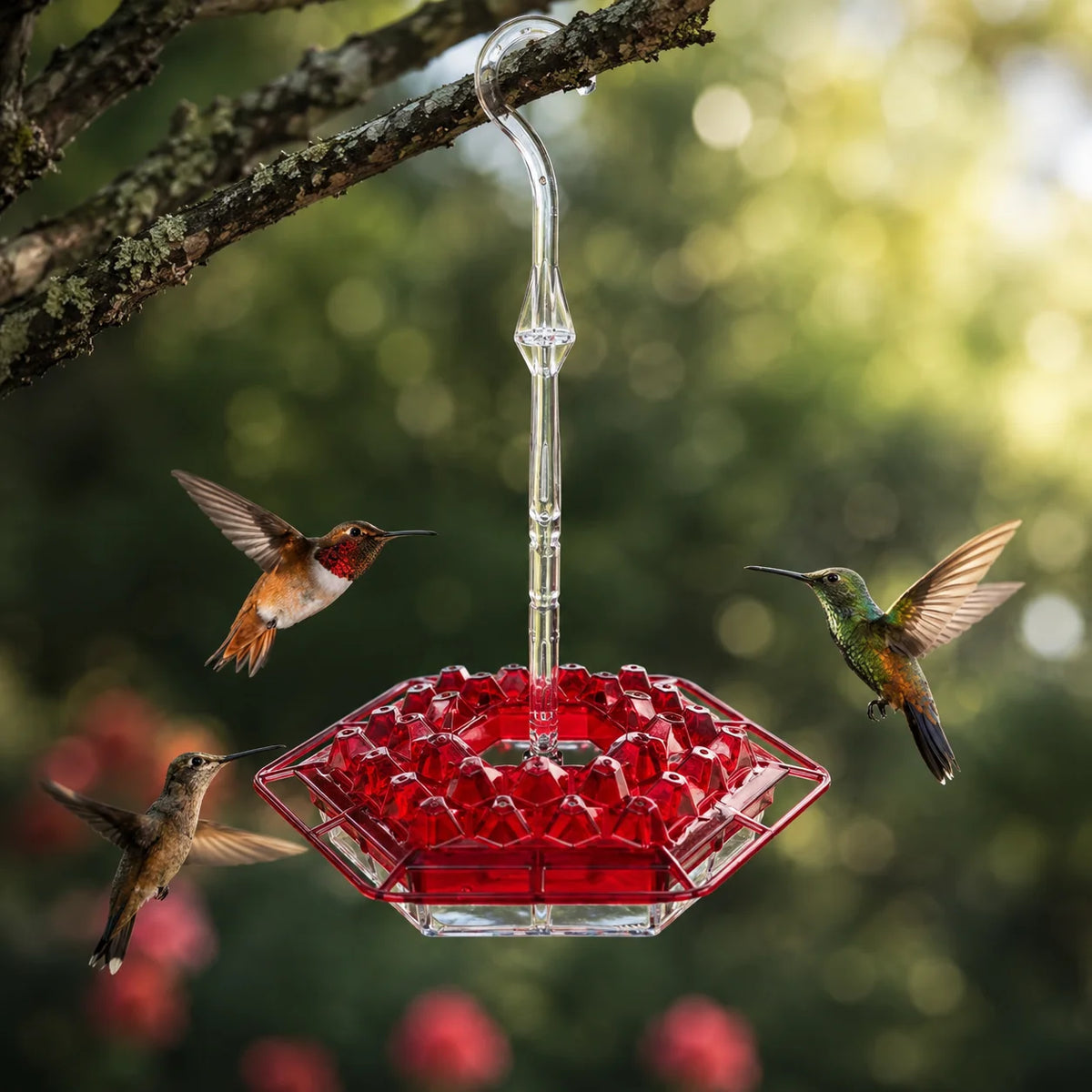 Hummingbird Feeder Ant-Proof Built-In Moat Shatterproof
