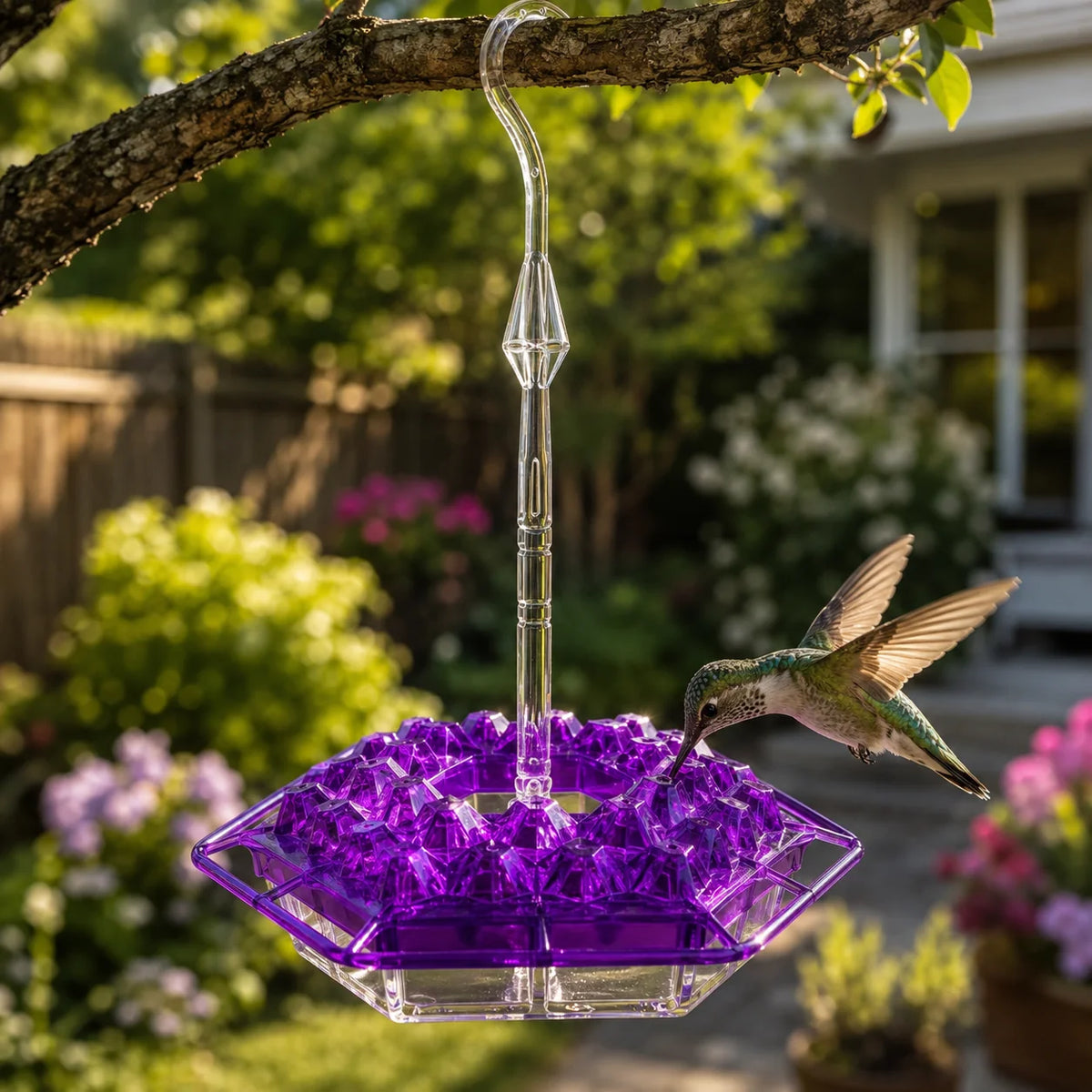 Hummingbird Feeder Ant-Proof Built-In Moat Shatterproof