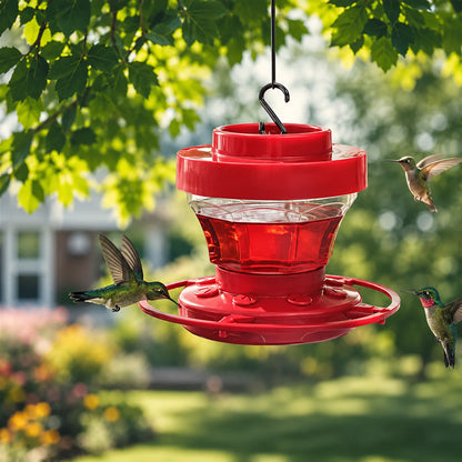 Hummingbird Feeder Bee Guard & Ant Moat Leak-Proof 16 Oz