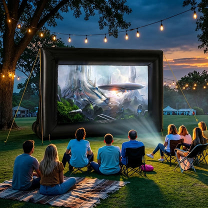 Inflatable Movie Screen Seam-Free Matte Oxford 16:9 Widescreen