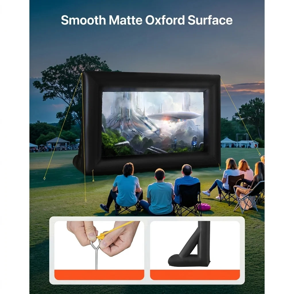 Inflatable Movie Screen Seam-Free Matte Oxford 16:9 Widescreen
