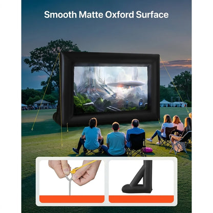 Inflatable Movie Screen Seam-Free Matte Oxford 16:9 Widescreen